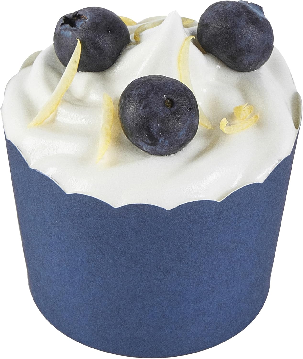 Panificio 3 Ounce Cupcake Wrappers, 200 Scalloped Baking Cups - Oven-Ready, Greaseproof, Midnight Blue Paper Cupcake Liners, Disposable, For Birthdays, Baby Showers, Or Weddings - Restaurantware