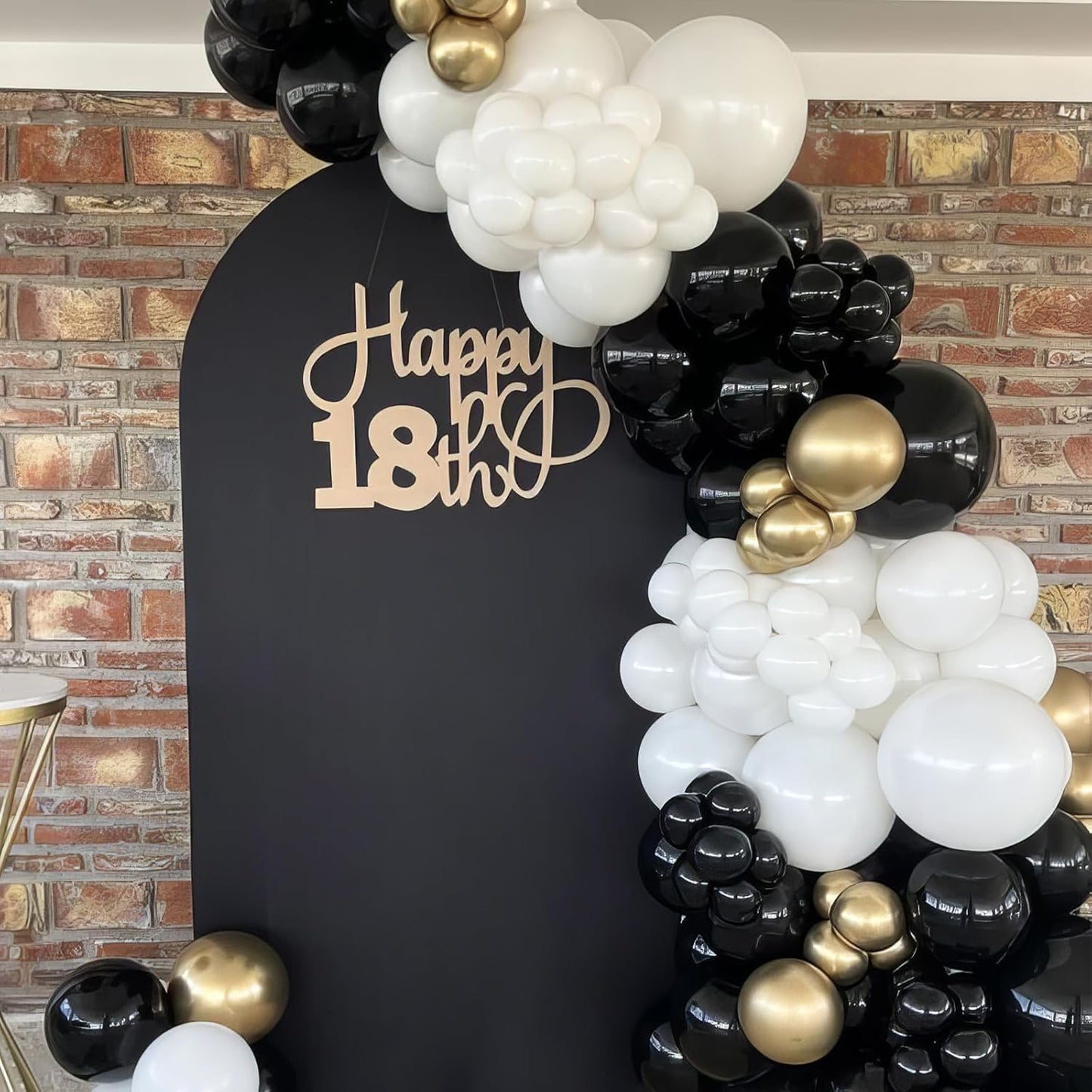 Black and Gold Balloons, Black White and Gold Balloon, Pearl White Black Gold Balloons, Black Gold Confetti Balloons for New Year's Eve Graduation Party Birthday Baby Shower Wedding Decorations
