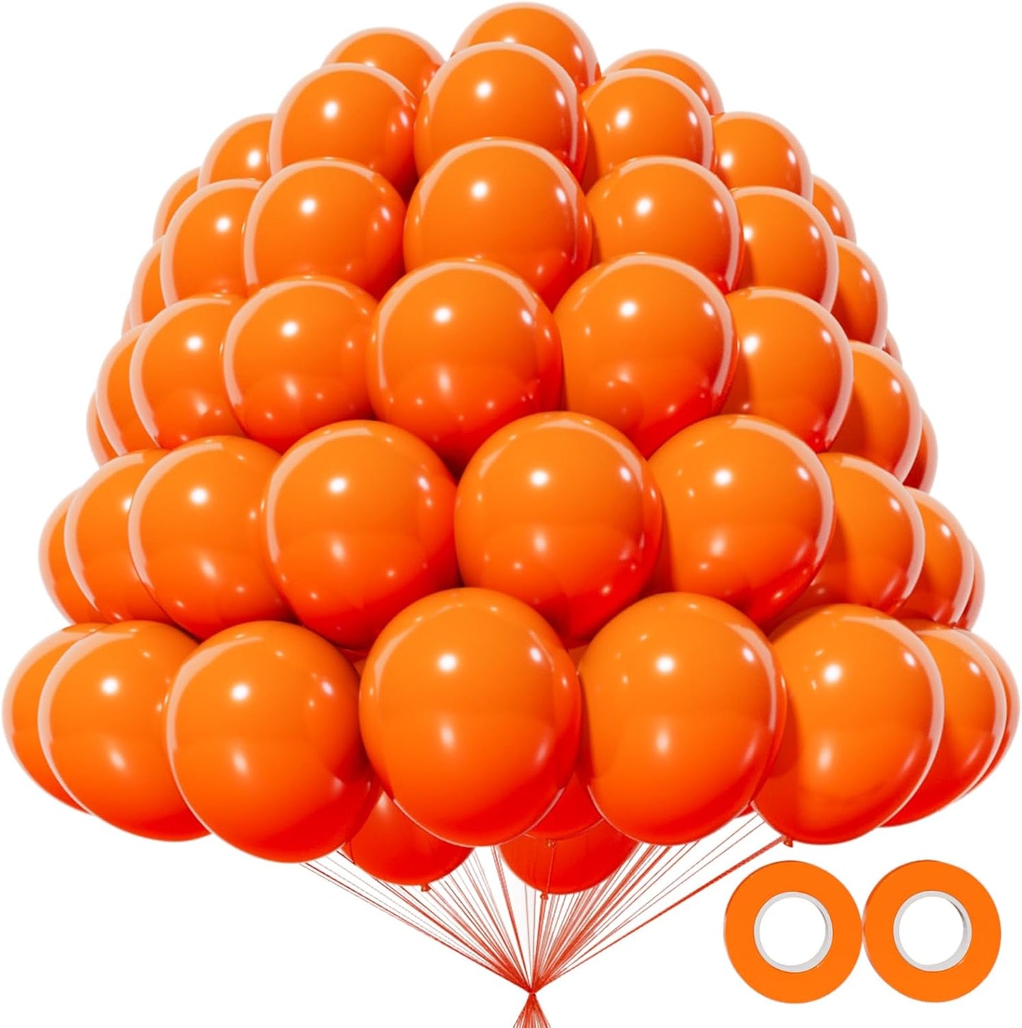 KAWKALSH 200pcs Orange Balloons 5 Inch, Small Mini Latex Balloons for Party Birthday Baby Shower Anniversary Festival Arch Garland Decoration