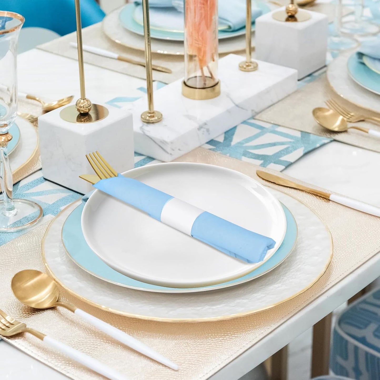 Germiwipe Napkin Bands,Paper Napkin Rings Self Adhesive,Silverware Wraps Bands (White-500 pcs)