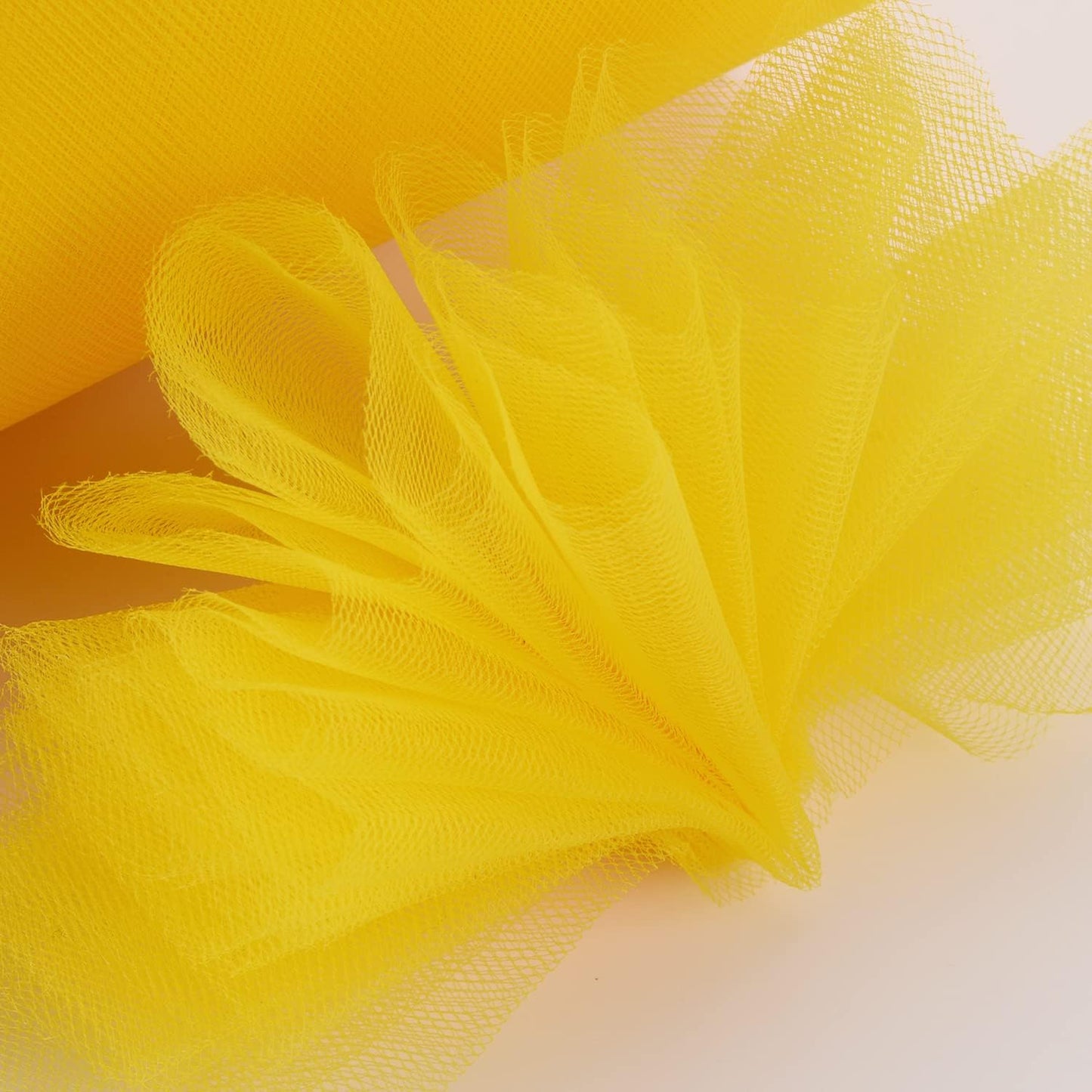 Tulle Fabric Roll, 6” by 200 Yards (600FT) Tulle Organza Fabric Spool for DIY Tutu Skirt Baby Shower Decor Wedding Backdrop Crafts Birthday Party Supplies (Light Gold)