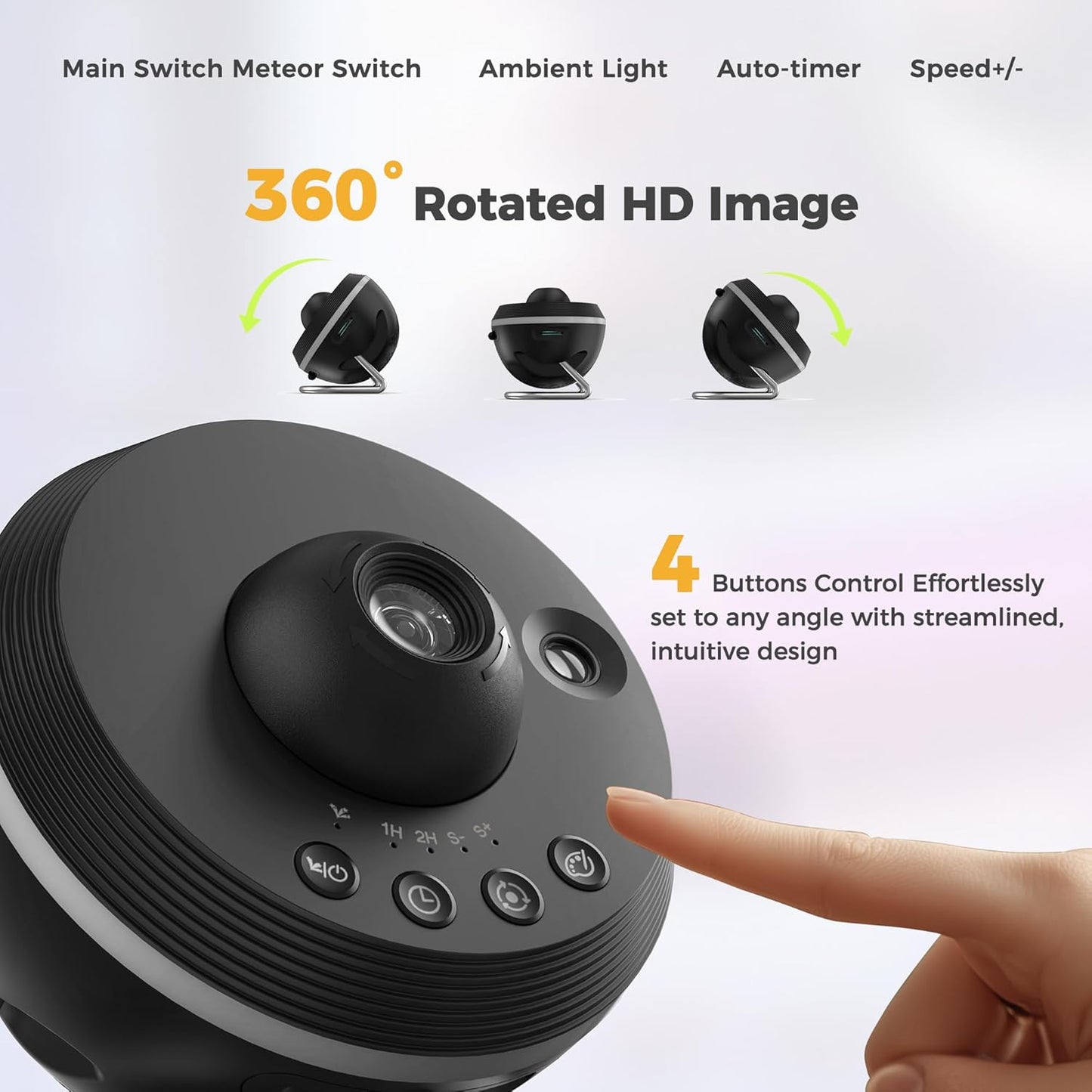 DORESshop Galaxy Projector, 13 Film Discs Star Projector Night Light, Home Planetarium Space Northern Lights Ceiling Starry Sky Light, 360° Rotating with Timer, Gift for Kid Adult Bedroom