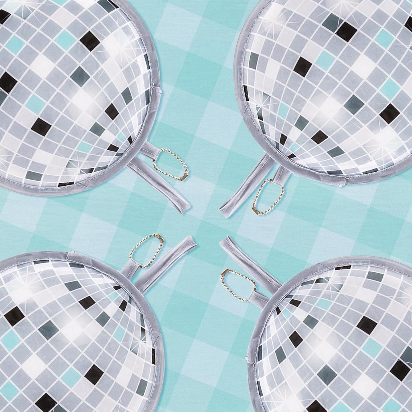 4pcs Disco Round Foldable Hand Fan Japanese Foldable Fan Style Handheld Compact Cooling Fans,Round Folding Fan for Outdoor Games,Xmas Decoration,Festival,Party Favors,Travel,Events