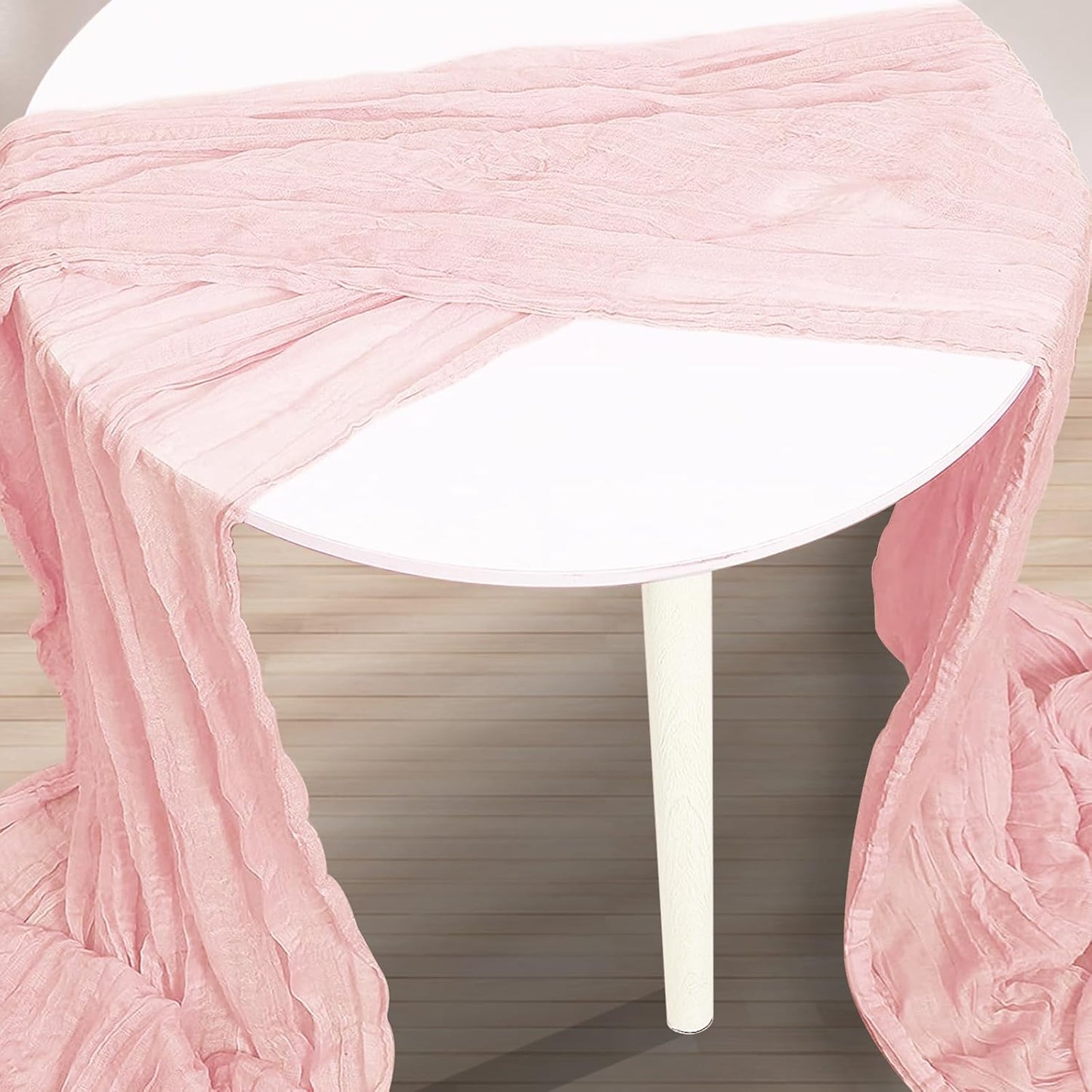 6 Pack Dusty Pink Cheesecloth Table Runner 35x120 Inch 10Ft Rustic Gauze Cheese Cloth Table Runner Sheer Cheesecloth Table Runners for Wedding Party Bridal Shower Decoration