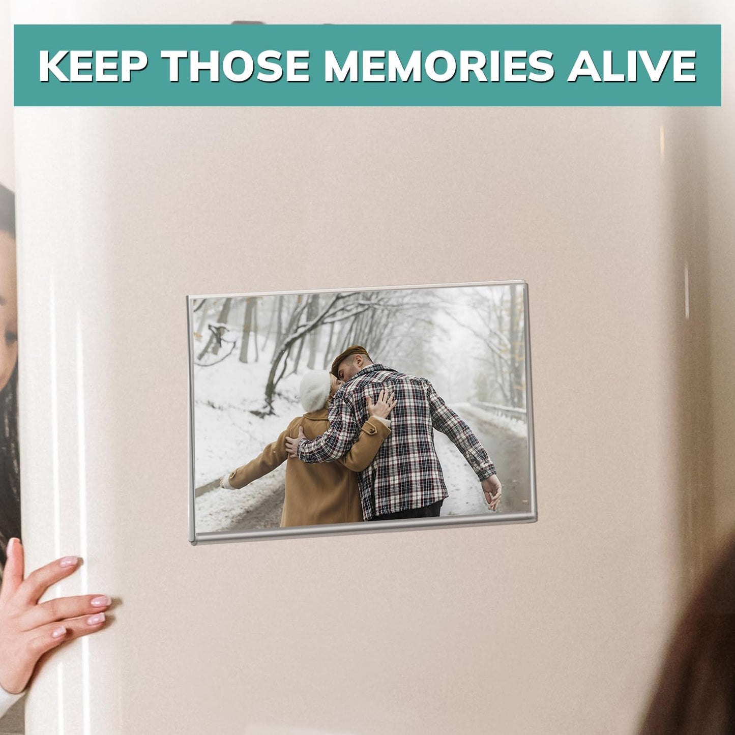 pbf 3-Pack 5x7 & 3-Pack 7x5 Magnetic Picture Frames for Refrigerator | Clear Magnetic Acrylic Frames | Magnetic Photo Holders for Fridge, Locker, Photo Board, Art Display, Sign Holder