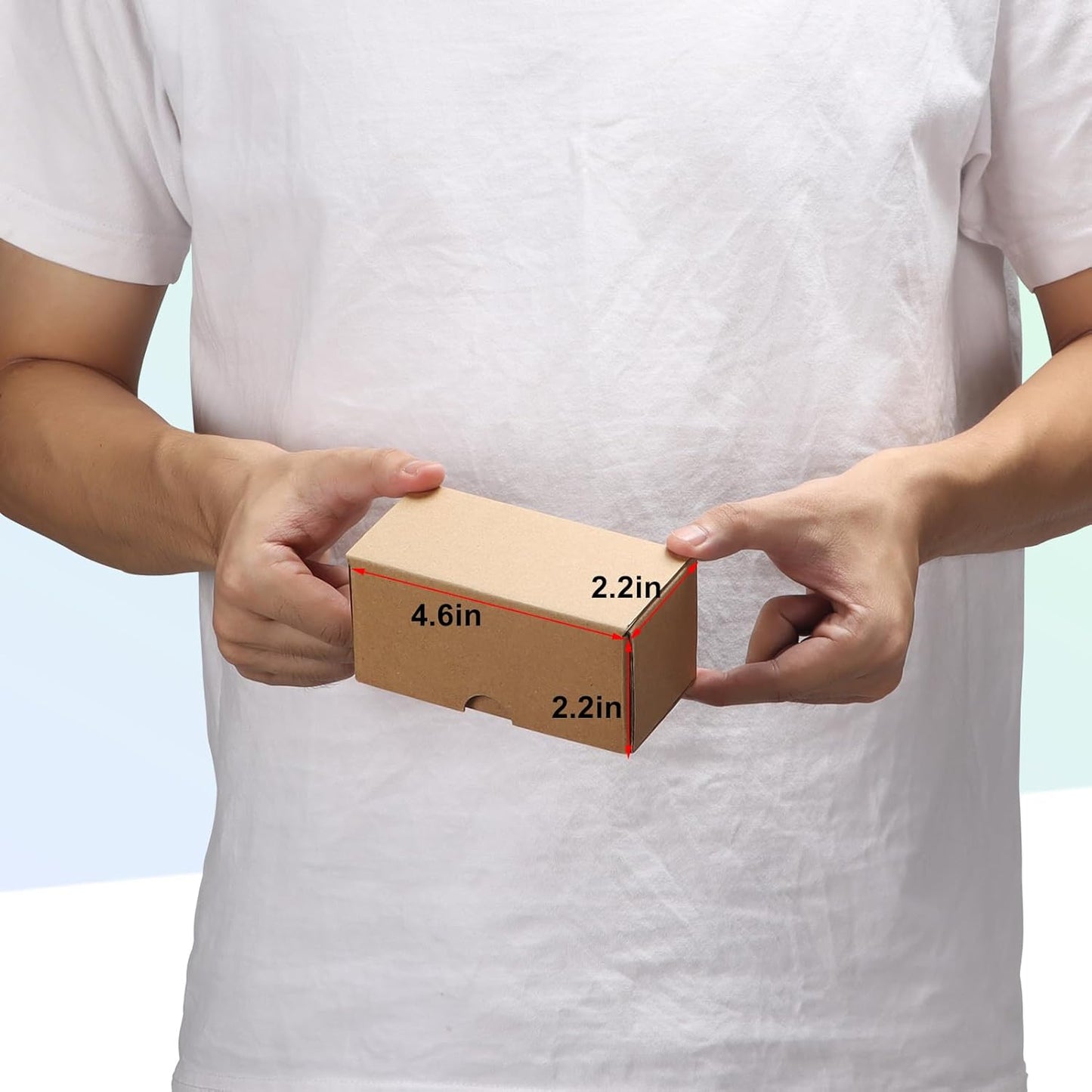 MEBRUDY 4.6x2.2x2.2 Inches Small Shipping Boxes Pack of 50, Corrugated Cardboard Box for Mailer Mailing Packing
