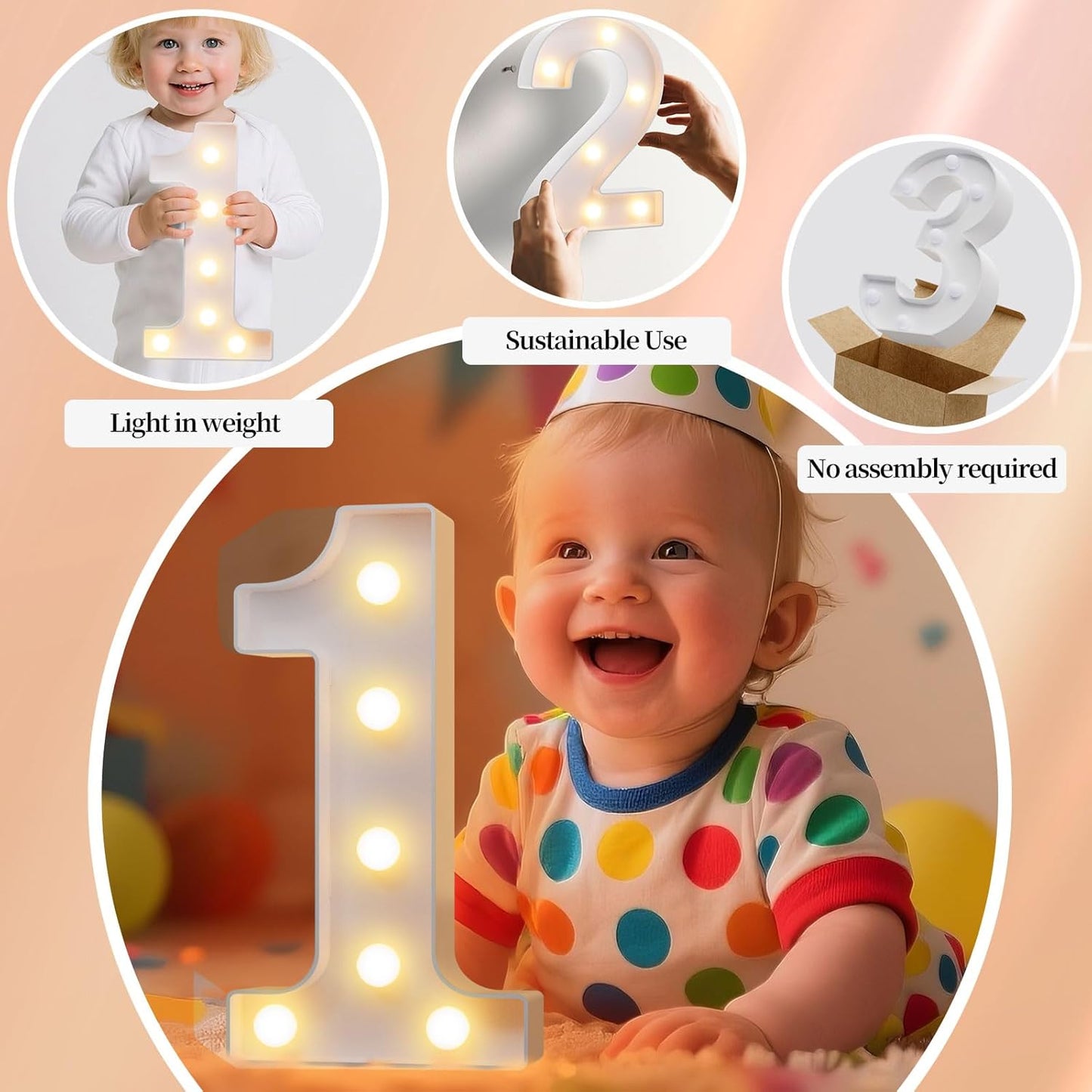 LED Marquee Light Up Numbers Sign - Lighted Birthday Numbers Sign for 20th Birthday Party Decoration, Bar Wall, Home, Table Room, Wedding and Christmas Decorations, Number 20