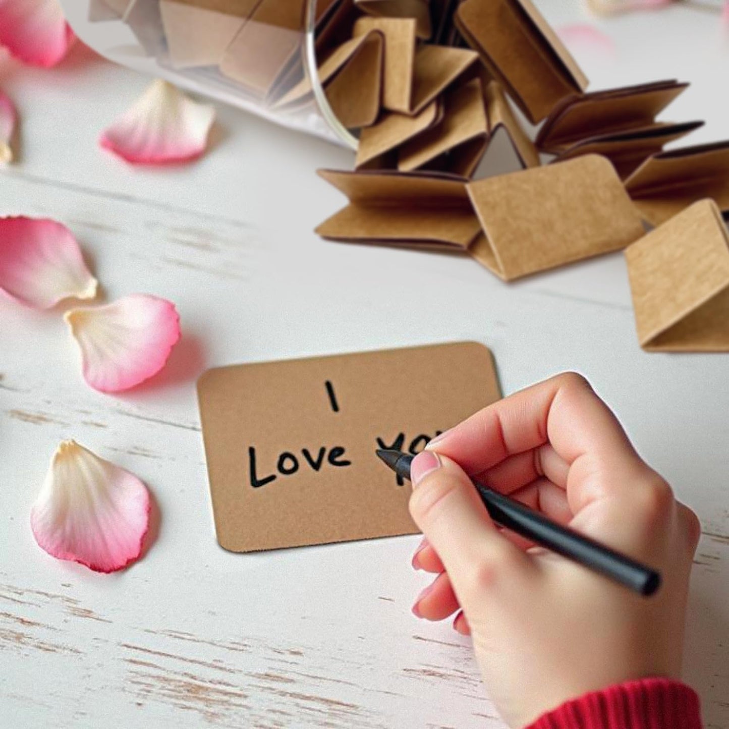 Girlfriend Boyfriend Birthday Gifts I Love You Because Jar Love Note Cup 50 Little Notes In a Jar With Notes Anniversary Present for Men Women Message In The Bottle Gift for Him Reasons Why I Love You