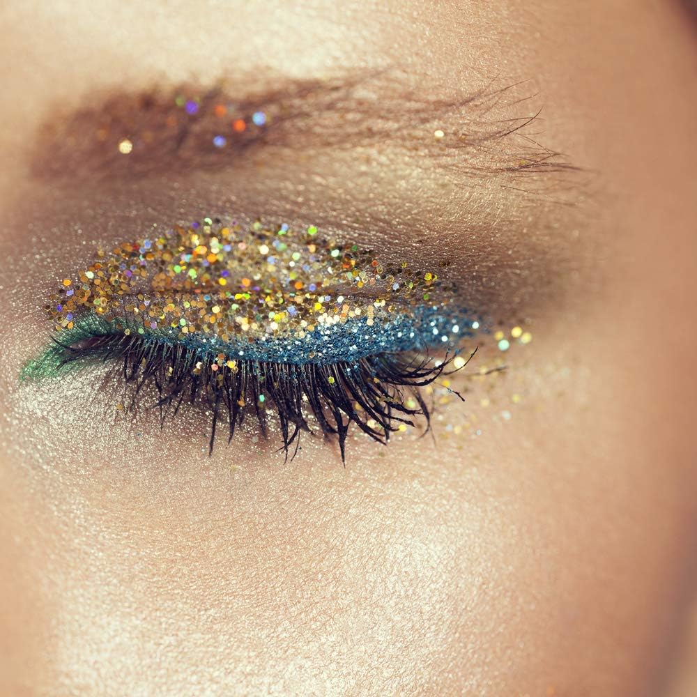 Hemway Eco Friendly Biodegradable Glitter 100g / 3.5oz Bio Cosmetic Safe Sparkle Vegan for Face, Eyeshadow, Body, Hair, Nail and Festival Makeup, Craft - Super Chunky (1/8" 0.125" 3mm) - Silver