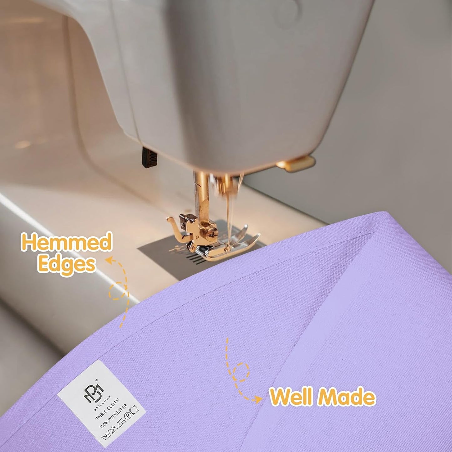 BRILLMAX 6 Pack Lavender Round Tablecloths 108 Inch - Circle Bulk Linen Polyester Fabric Washable Table Cloth Cover for Wedding Reception Banquet Birthday Party Buffet Restaurant