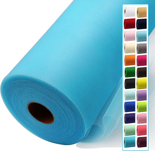 Turquoise Tulle Fabric Rolls 54 Inch by 40 Yards Tulle Bolt Spool for Wedding Decorations DIY Tutu Baby Shower Table Skirt Ceiling Decor Birthday Party Craft Supplies