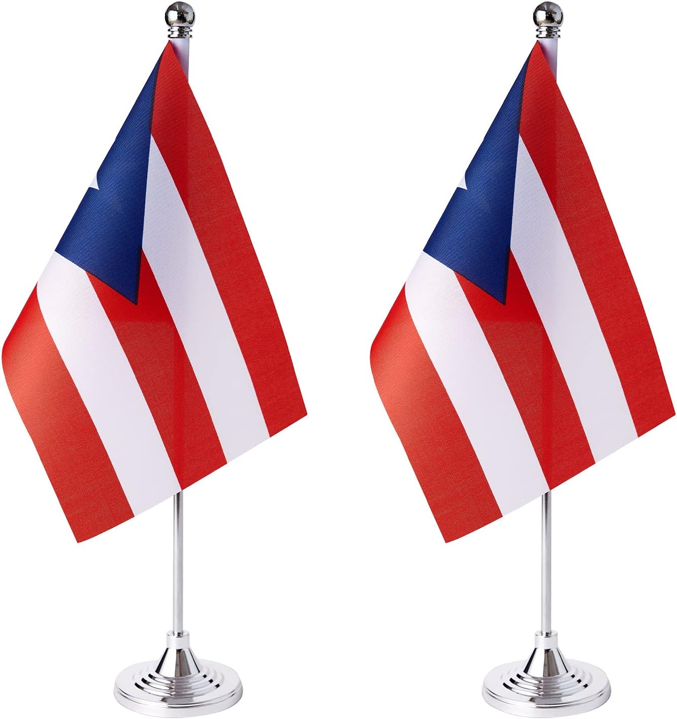 ZXvZYT 2 Pack Puerto Rico flag Puerto Rican Table Flag Small Mini Puerto Rican Desk Flags With Stand Base,International Festival Events Celebration Decorate,Home office Decorations