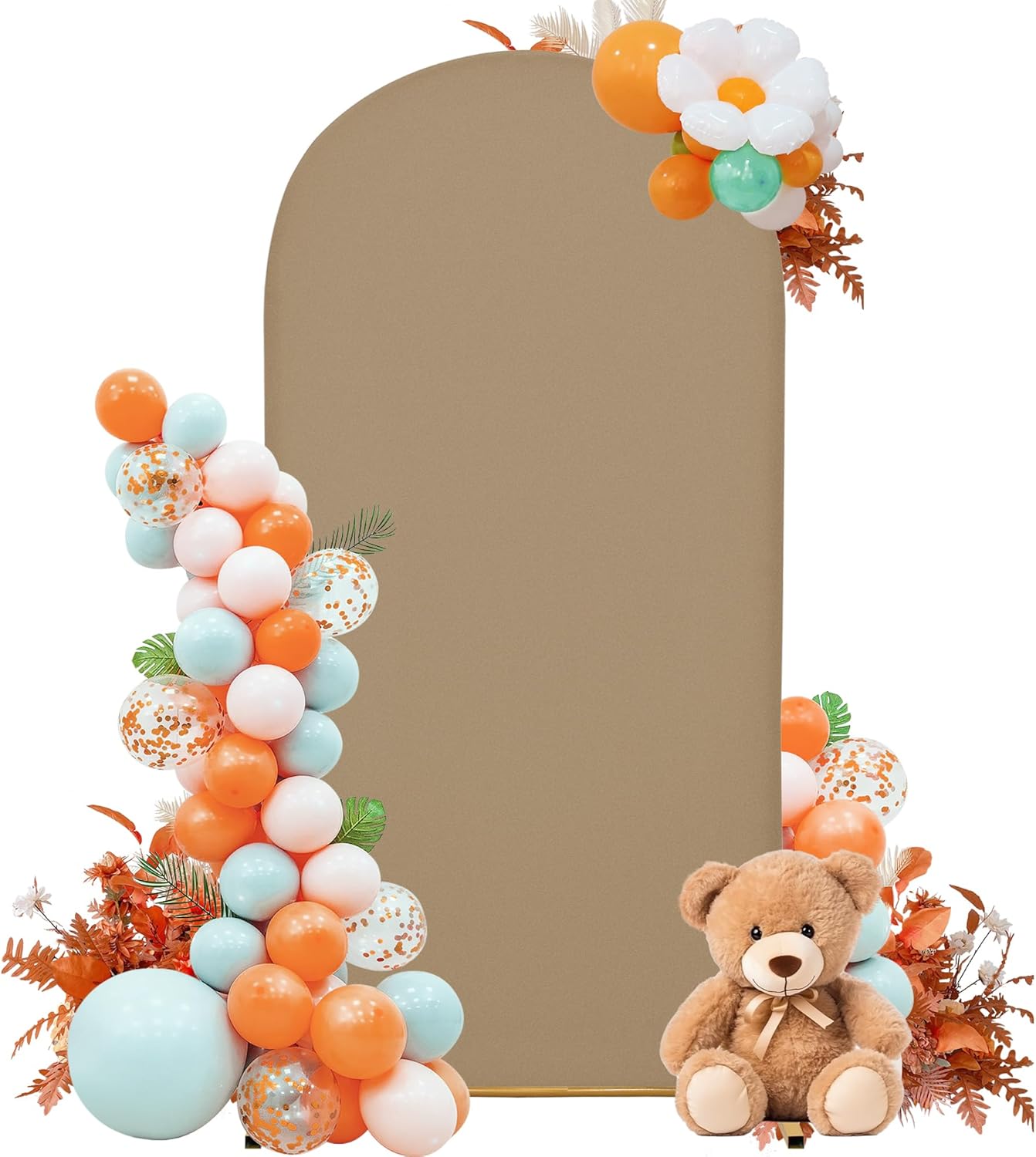 Wedding Arch Cover 7.2FT Arch Backdrop Cover Spandex Fitted Arch Cover for Round Top Chiara Backdrop Stand Covers for Wedding Birthday Party Baby Shower Banquet Ceremony Decoration