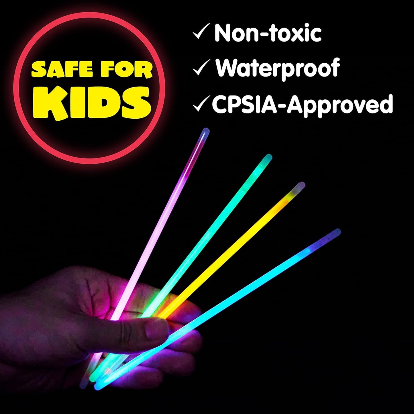 JOYIN 1000 Pcs 8" Glowsticks, Halloween Supplies Pack, Bracelets Necklaces, Glow in the Dark Party Favors, Easter, Christmas, Football Party Supplies