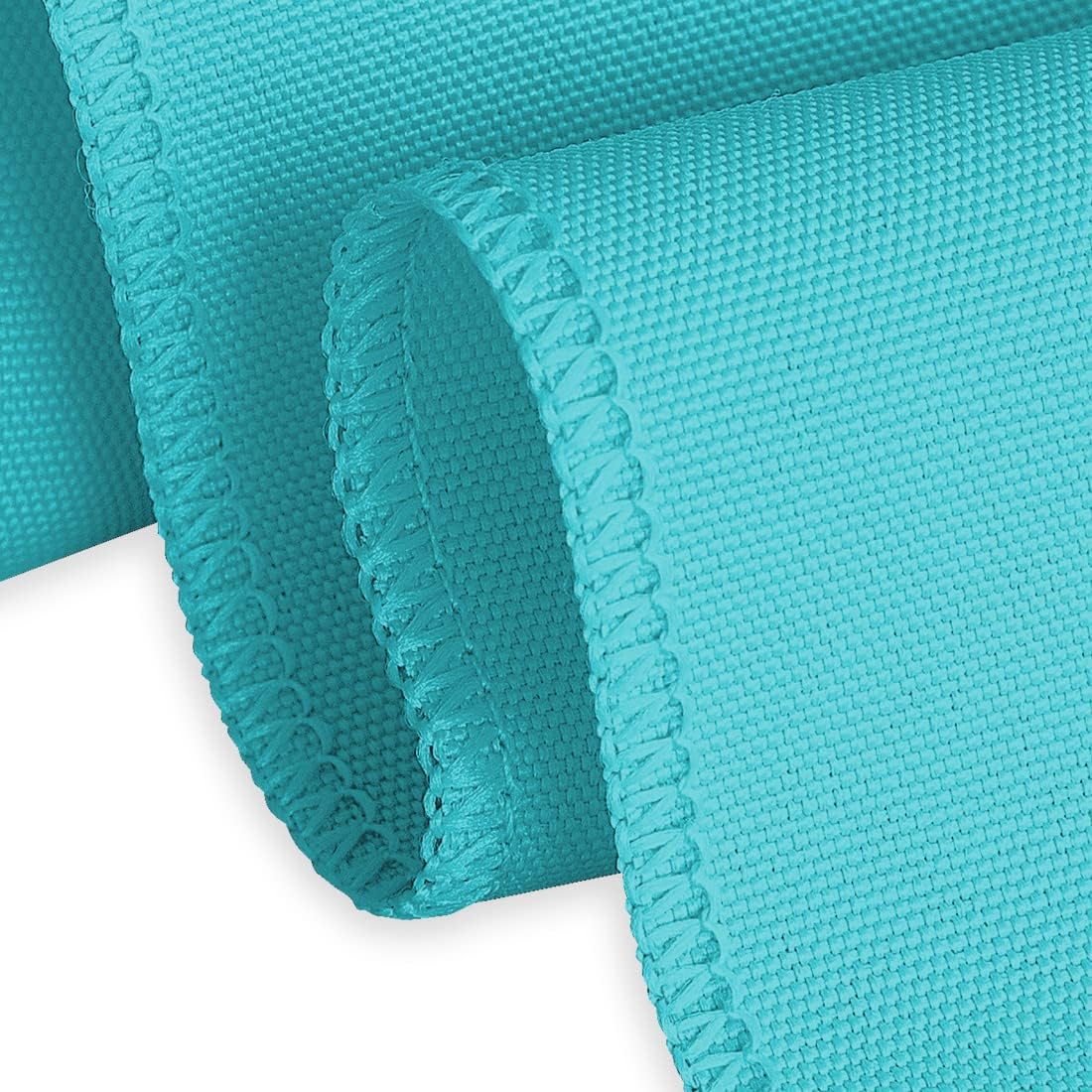 LTC LINENS 2 Pack 120 Inch Round Tablecloth Turquoise - Great for 60 Inch Round Table Floor Length - Washable, Wrinkle Resistant Polyester Fabric Cloth for Parties