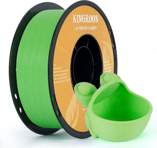 Kingroon PLA Filament 1.75mm 3D Printer Filament Bright Green Pla Filament 1kg Filament Dimensional Accuracy +/- 0.02mm, Fit Most FDM Printer,Green Apple