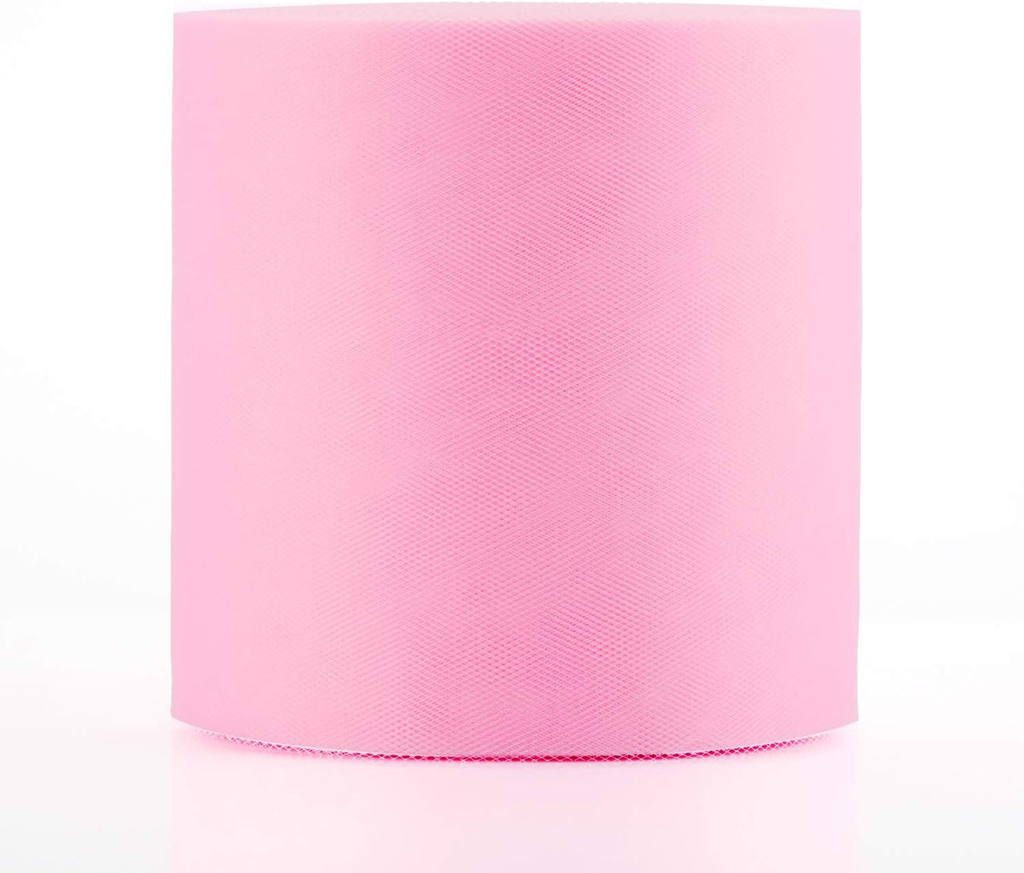 Tulle Fabric Roll, 6” by 200 Yards (600FT) Tulle Organza Fabric Spool for DIY Tutu Skirt Baby Shower Decor Wedding Backdrop Crafts Birthday Party Supplies (Light Pink)