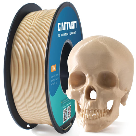 GIANTARM 3D Printer Filament, Bone White Pla Filament, 1Kg(2.2lbs) Spool, 1.75mm Dimension Accuracy +/- 0.03mm, 3D Printing Filament