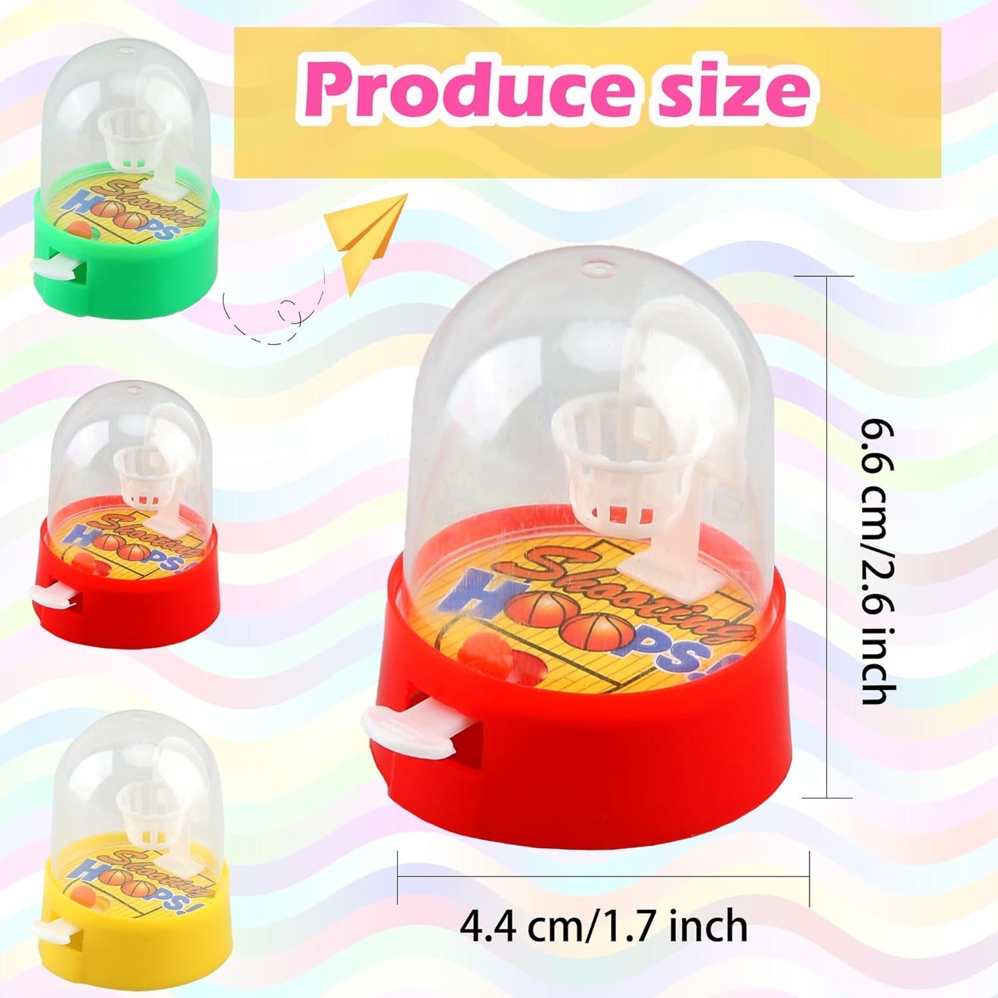 52 Pcs Mini Finger Basketball Toys Handheld Desktop Table Basketball Hoop Shooting Game for Birthday Sports Party Favors Classroom Rewards Gift Bag Fillers