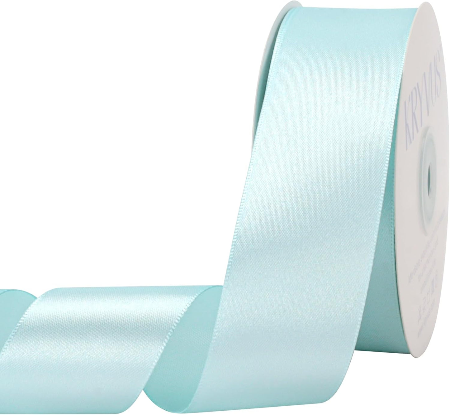 Light Blue Satin Ribbon 1-1/2 inch X Continuous 50 Yards, Single Face Polyester Ribbon Perfect for Gift Wrapping, Flower Bouquet, Wedding Decor, Crafts, Bow Making, Sewing and More