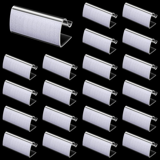 24 Pieces Table Skirting Clips Clear Tablecloth Clips for Indoor Outdoor Events Wedding Meeting Party Picnic Banquet