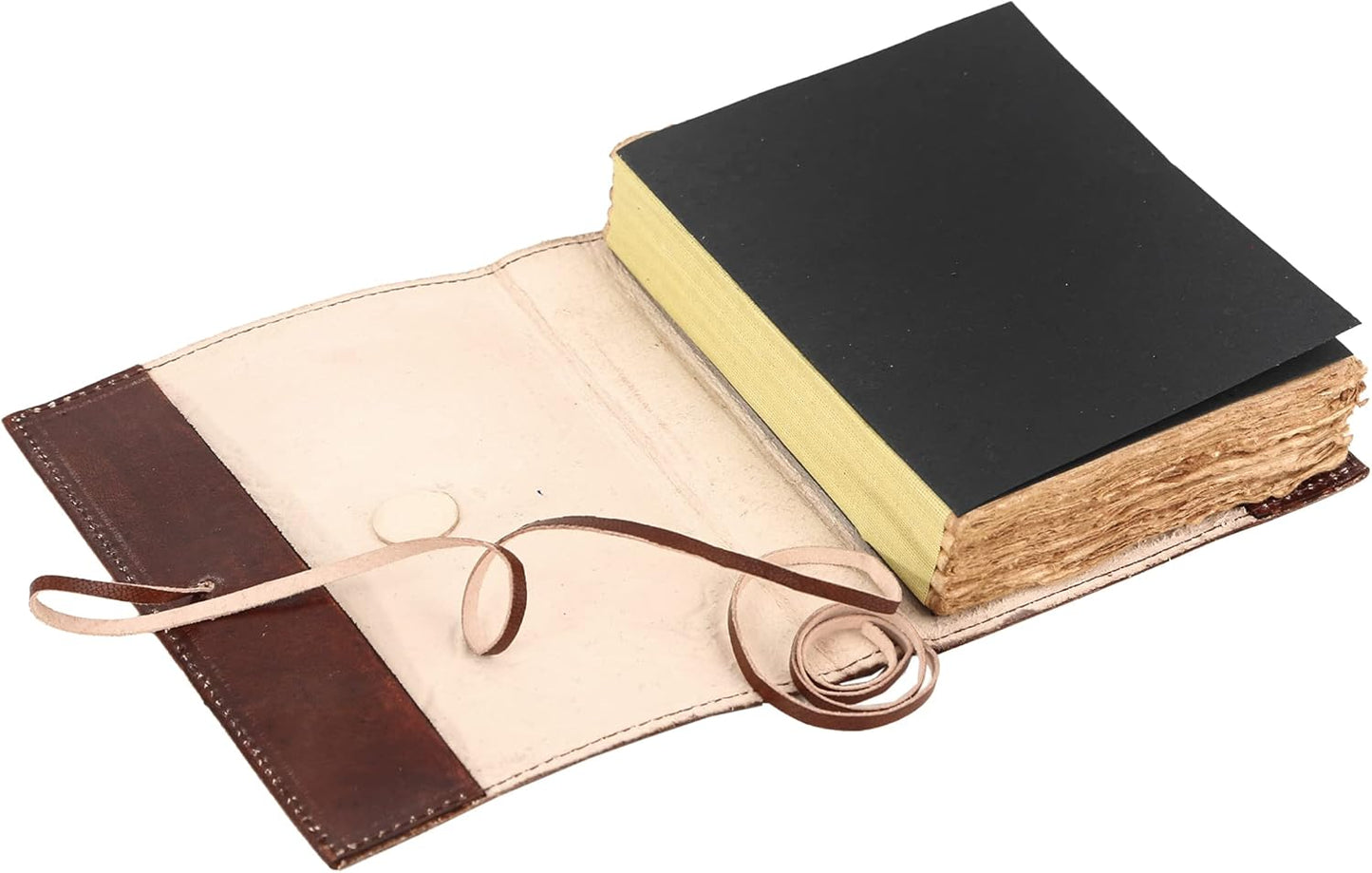 Leather Journal Lined Paper Tree of Life Handmade writing Notebook Diary Leather Bound Daily Notepad for women and men Writing pad for Artist Sketch (6 x 8, deckle edge tan)