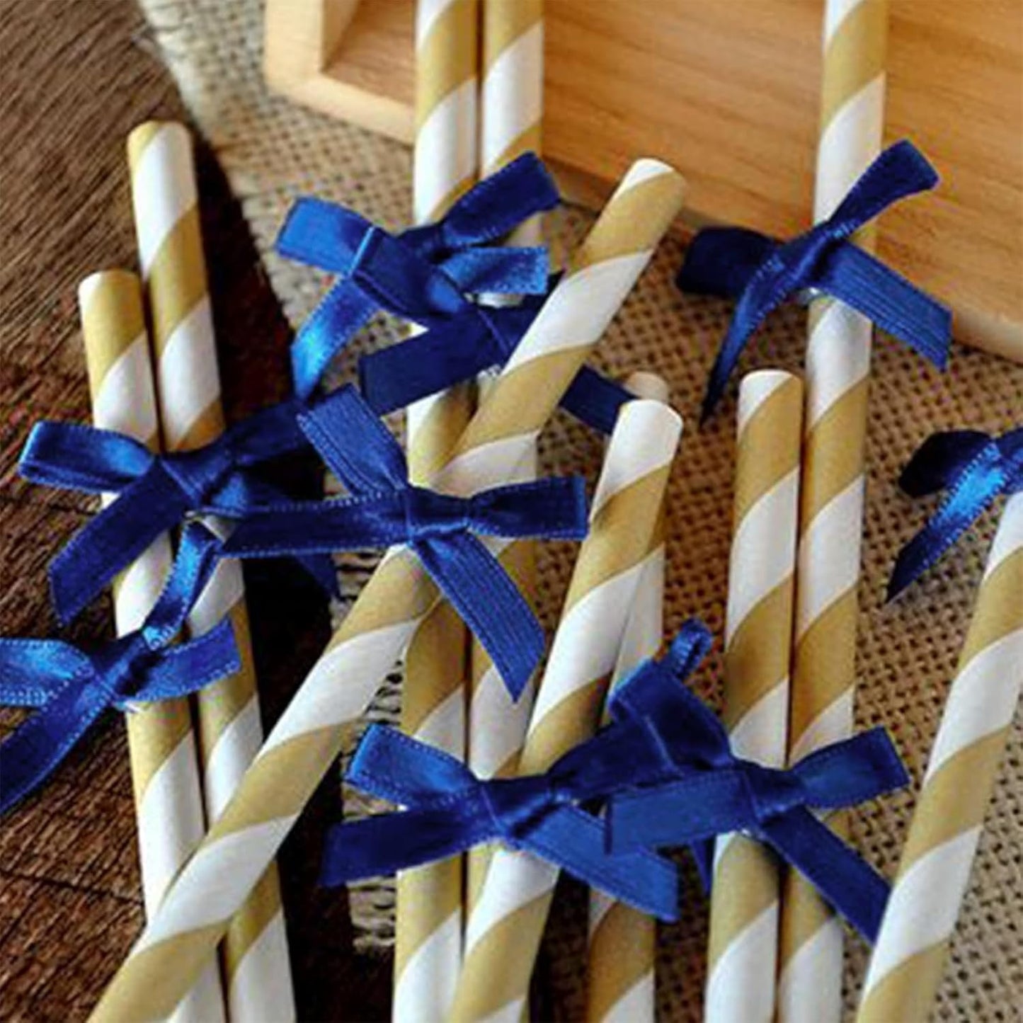 3/8" x 230 Yards Royal Blue Satin Ribbon Single Faced Bulk Fabric Ribbons for Gift Wrapping, Crafting, Scrapbooking, Bows and Card Making