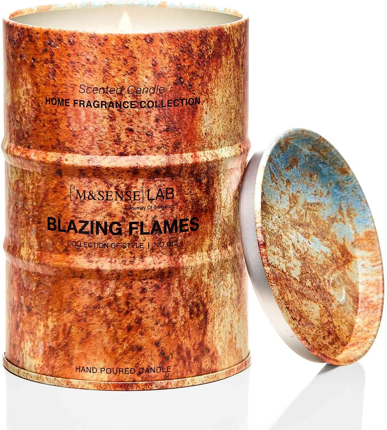 M&SENSE Blazing Flames Scented Candles Natural Non Toxic, Aromatherapy Candle for Stress Relief Meditation Relaxing, Housewarming Gifts for Women Men, 11.3oz 70 Hour Long Burning