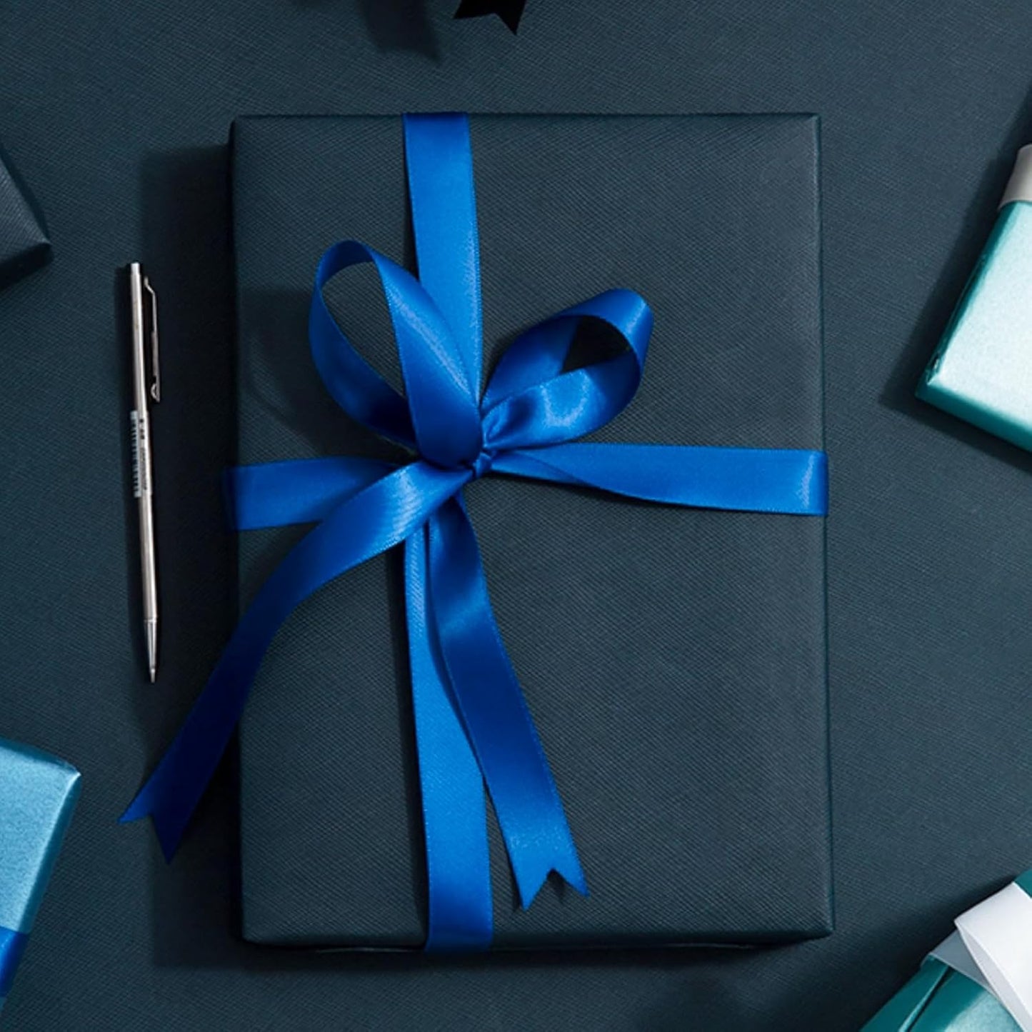 5/8 Inch Royal Blue Satin Ribbon 50 Yards Solid Fabric Ribbons for Gift Wrapping, Crafts and DIY Projects, Bows Making, Wedding, Party, Holiday Decor