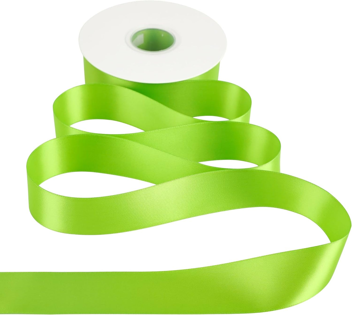 HUIHUANG Lime Green Satin Ribbon 1-1/2 inch x 50 Yards Double-Faced Silk Satin Ribbon for Gift Wrapping, Bows, Christmas Tree, Flower Bouquet, Eternal Flowers, DIY Crafts, Party Favors