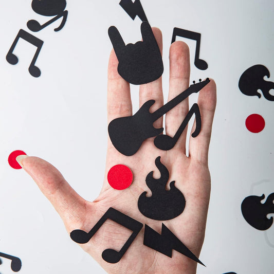 Rock N' Roll Confetti Party Decorations, Rock N' Roll Birthday Party Decorations, Wedding Party Decor, Table Decor, Garland 1950'S Rock And Roll Party Supplies, Music Birthday Decorations(175 Pcs)