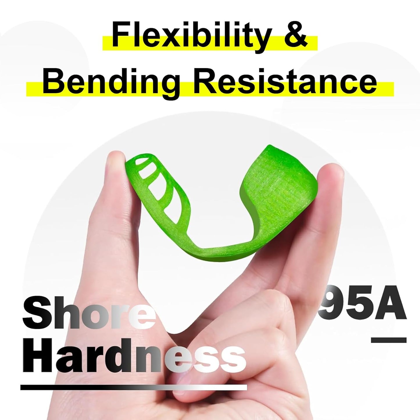 Geeetech TPU Filament 1.75mm – 95A Flexible 3D Printer Filament with High Elasticity, 1KG (2.2lbs) Spool, Dimensional Accuracy ±0.03mm, Fits Most FDM Printers, Green