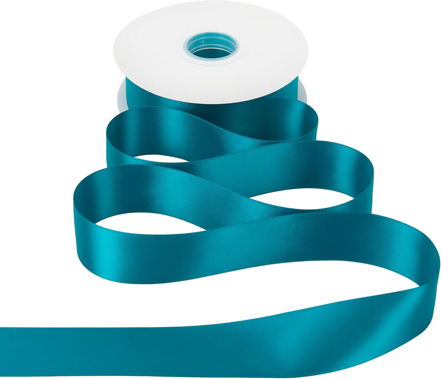 HUIHUANG Peacock Blue Ribbon 1-1/2 inch x 50 Yards Peacock Double-Faced Satin Ribbon for Christmas Gift Wrapping Crafts Bows Holiday Home Decor Wedding Decoration Flower Bouquets