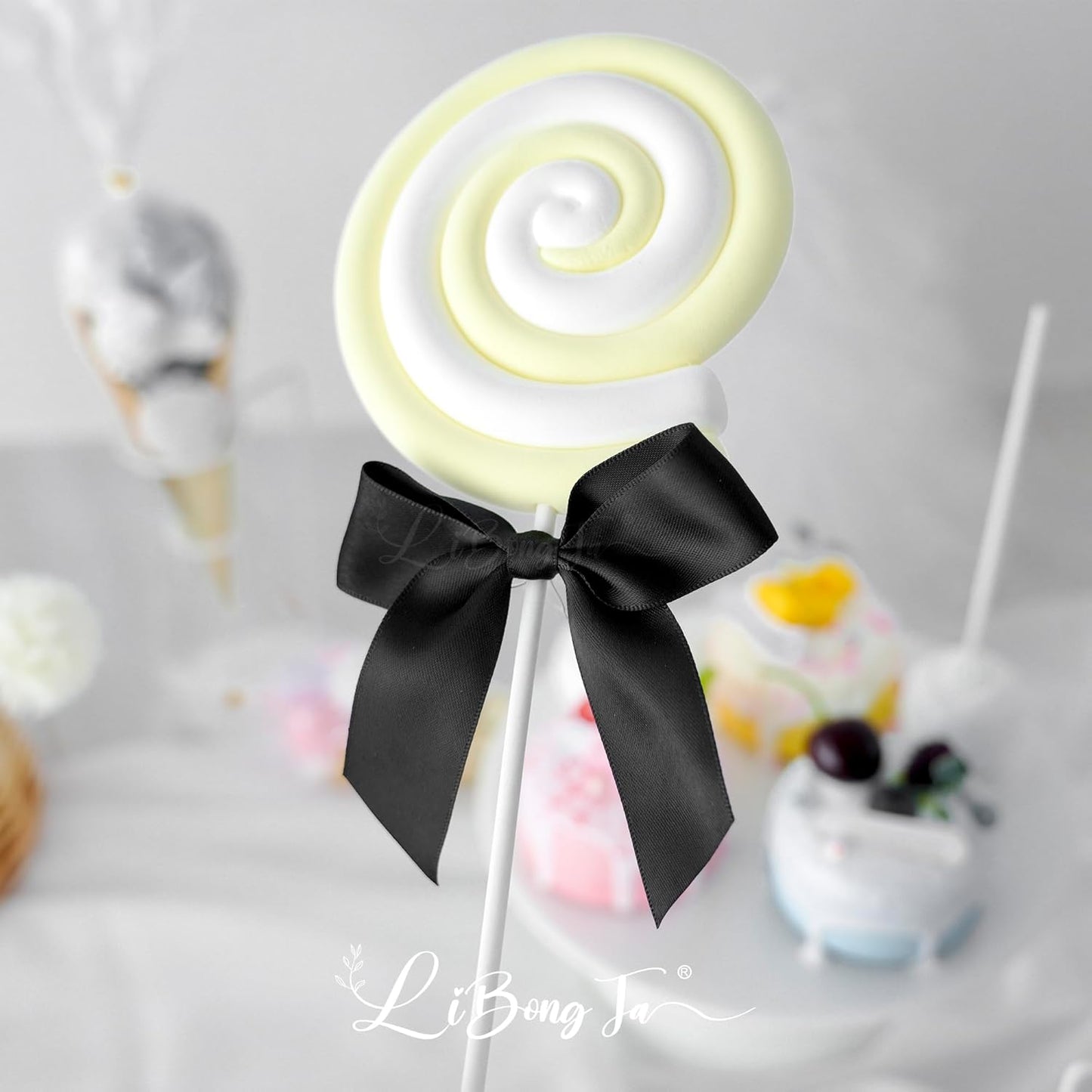 3.5" Black Bow Satin Pre-Tied Bows for Gift Wrapping, Small Bows for Crafts, Premade Bows, Candy Apple Bows, Twist Tie Bows for Cake Decorating, Party Favor, Wedding Decoration-36 Counts