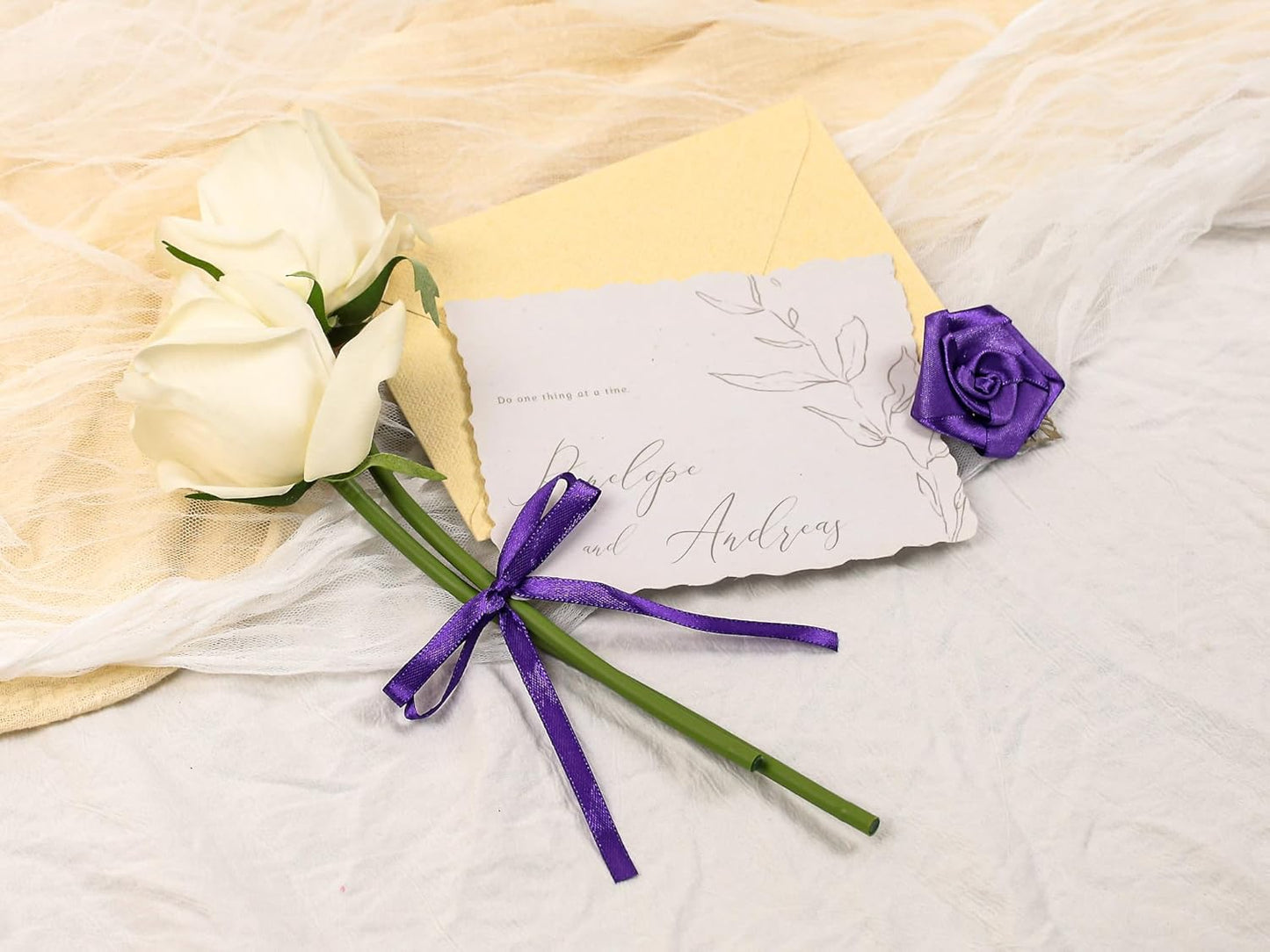 Purple Satin Ribbon 1/4 inch X Continuous 100 Yards, Single Face Polyester Ribbon Perfect for Gift Wrapping, Flower Bouquet, Wedding Decor, Crafts, Bow Making, Sewing and More