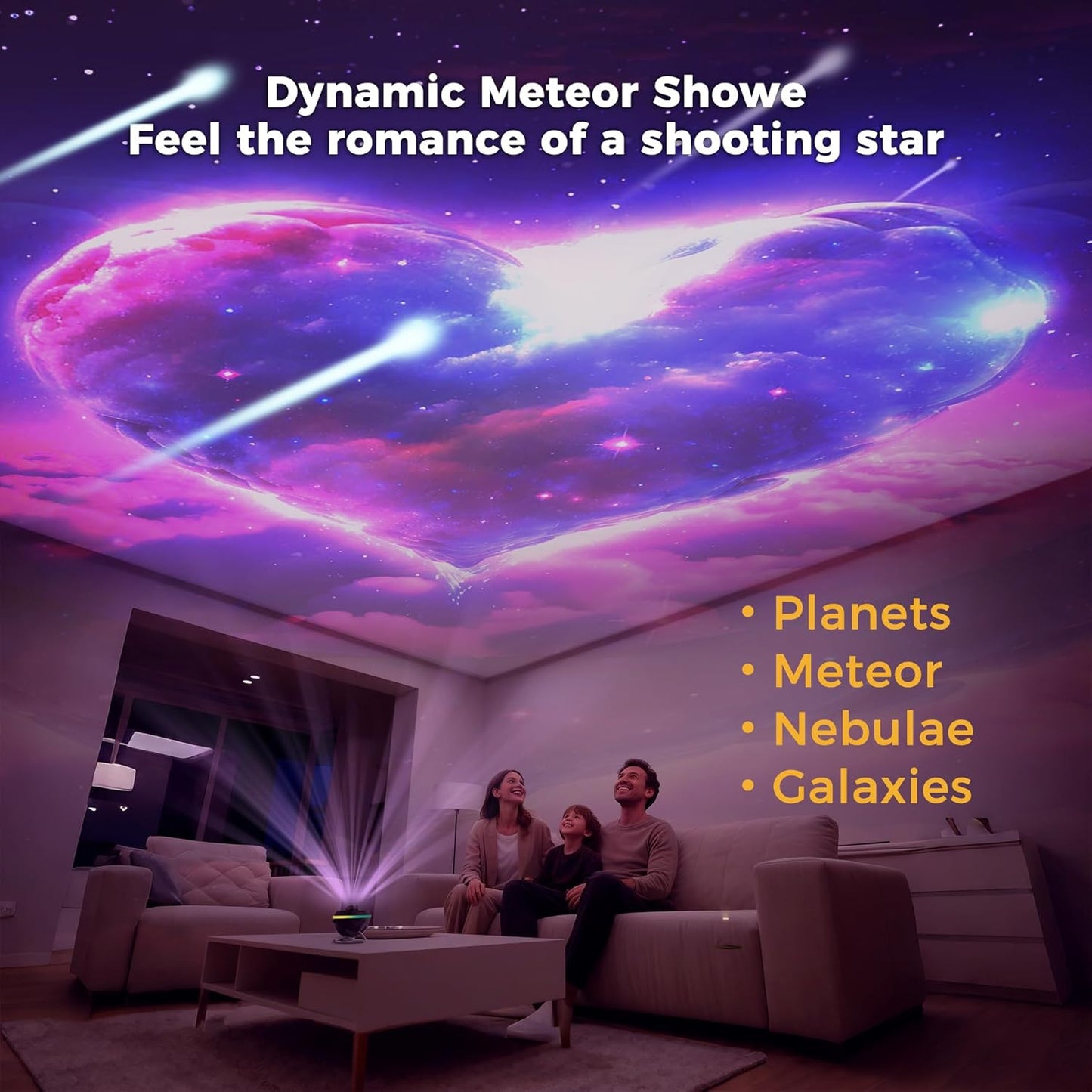 DORESshop Galaxy Projector, 13 Film Discs Star Projector Night Light, Home Planetarium Space Northern Lights Ceiling Starry Sky Light, 360° Rotating with Timer, Gift for Kid Adult Bedroom