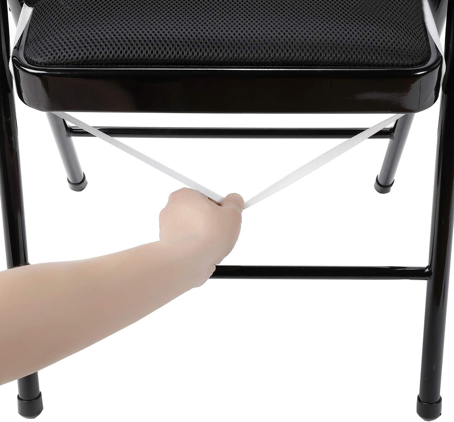 Peomeise Stretch Spandex Folding Chair Cover for Wedding Party Dining Banquet Event (Black,25pcs)