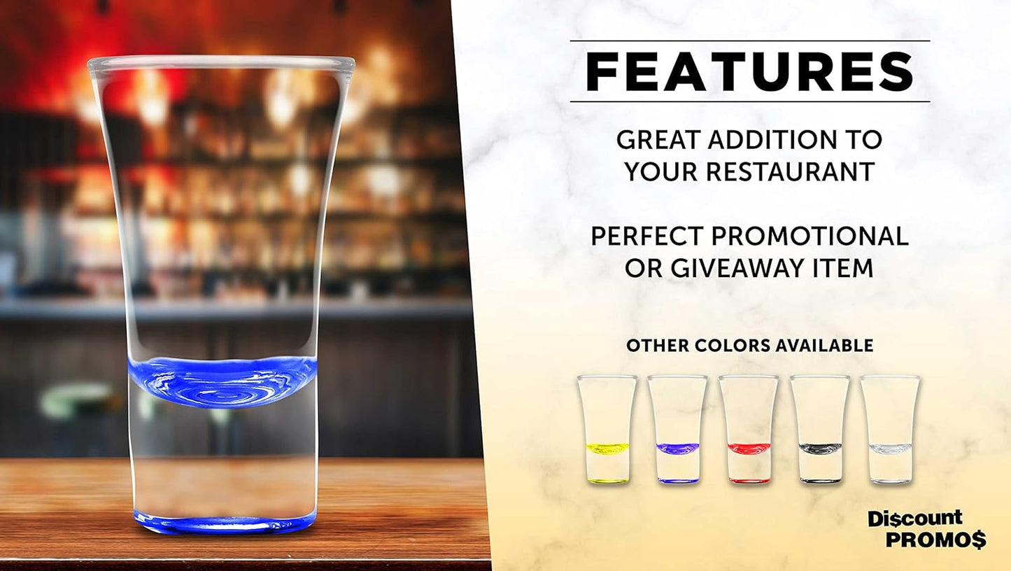 DISCOUNT PROMOS 2 oz. Lord Shooter Etched Shot Glasses, 10 pack, 21st Birthday Party, Lounge Glassware, Blue