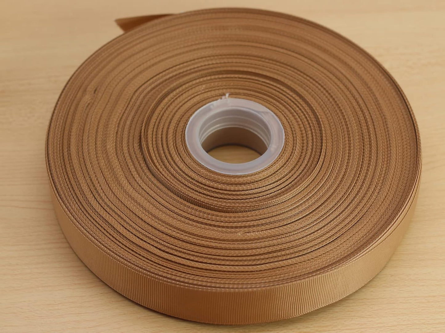 Jesep One Roll 100 Yards 1" Soild Grosgrain Ribbon Boutique Gift Wrapping Package Ribbon, DIY Crafts Bow Hair Headband Accessories Assorted Ribbon#835 (1" 25mm, Khaki)