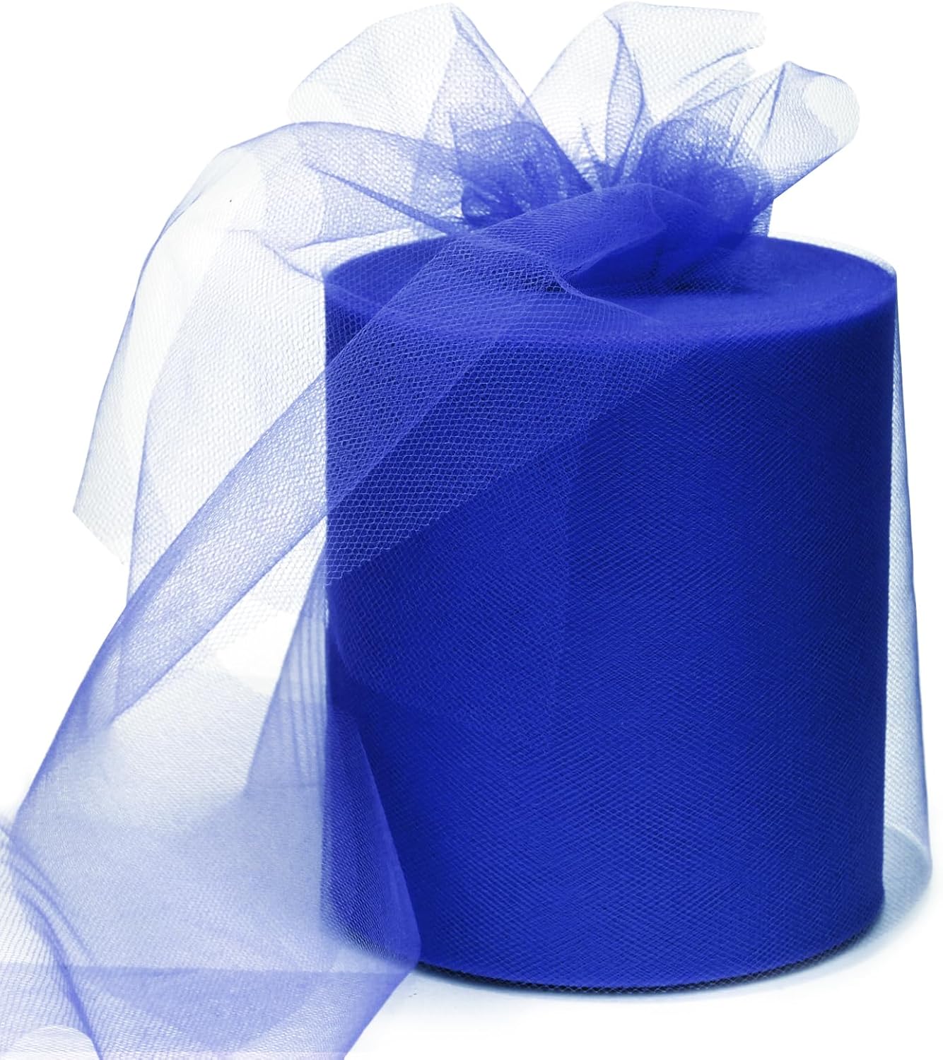 6" x 200 Yards Royal Blue Tulle Fabric Rolls, Blue Spool Tulle Ribbon for DIY Tutu Skirt Wedding Decoration Baby Shower Birthday Party Backdrop Gift Wrapping Bow Craft Supplies