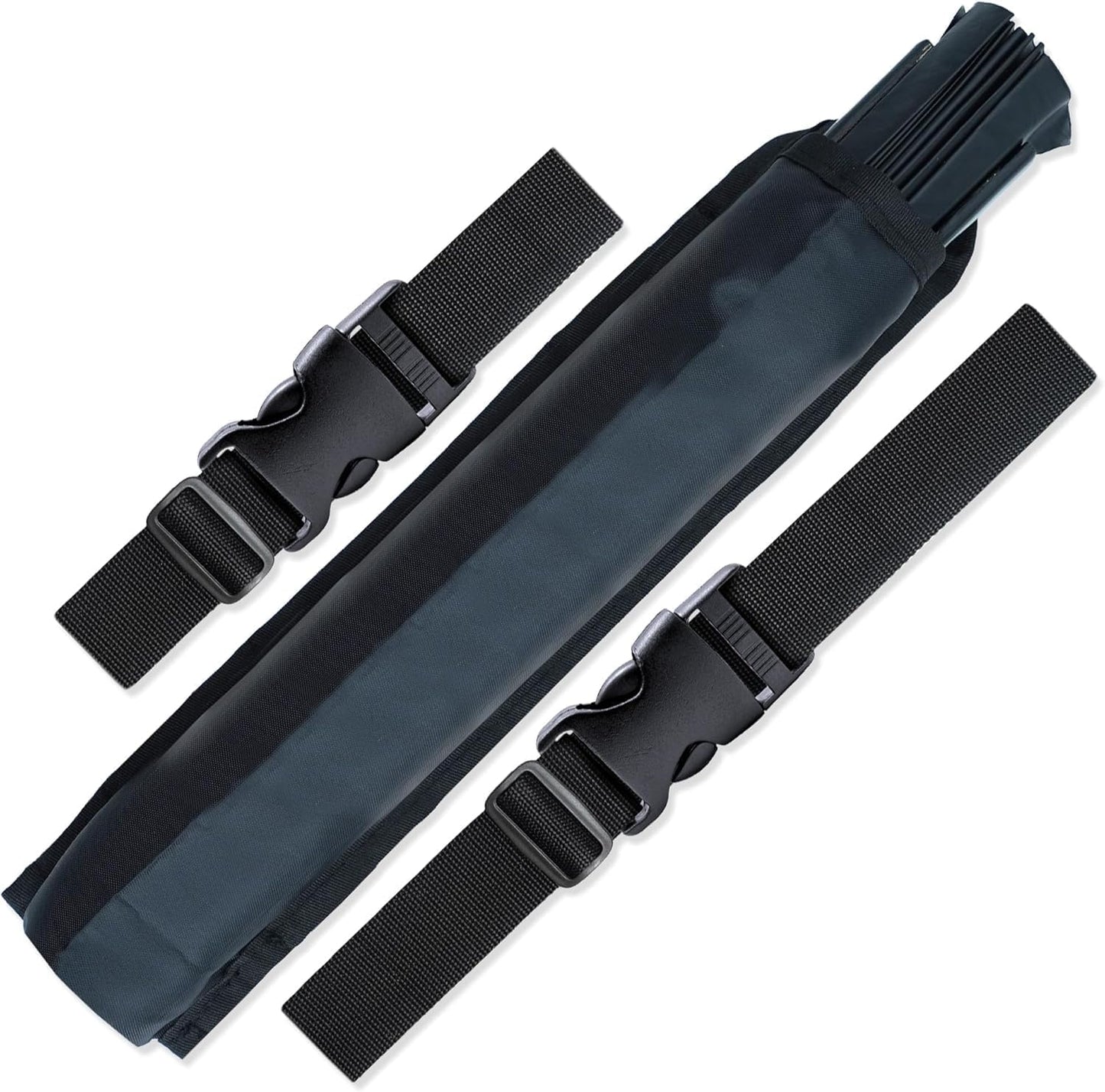 GloFX Black Folding Fan Holster – Universal Belt Holster for 13-Inch Handheld Fans – Waist Clip Fan Holder for Festivals, Dance, and Everyday Use