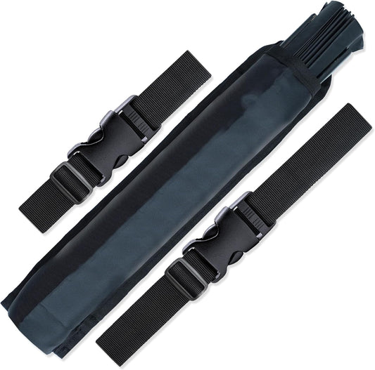 GloFX Black Folding Fan Holster – Universal Belt Holster for 13-Inch Handheld Fans – Waist Clip Fan Holder for Festivals, Dance, and Everyday Use