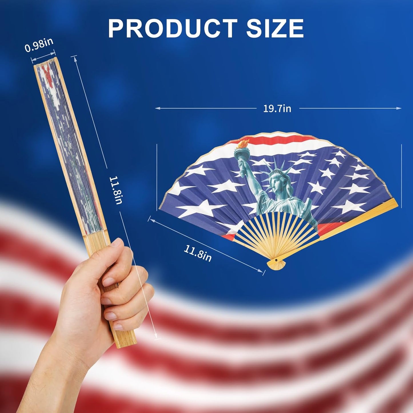 Statue of Liberty Folding Fan – Iconic American Design for Everyday Use & Special Occasions