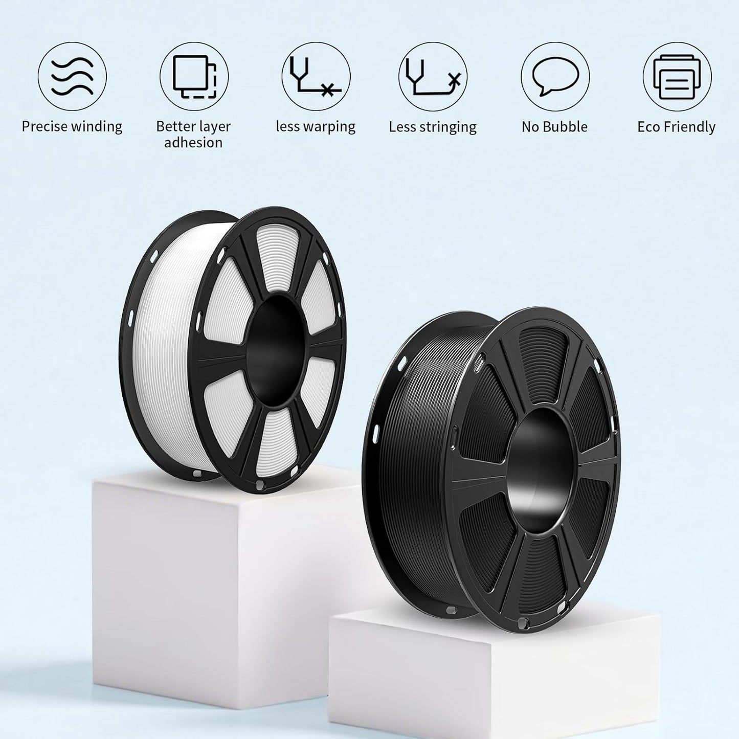 Geeetech PLA Filament 1.75mm, Neatly Wound Blue 3D Printer Filament, Tangle-Free 1kg Spool (2.2lbs), Dimensional Accuracy +/- 0.02mm, Fits Most FDM 3D Printers