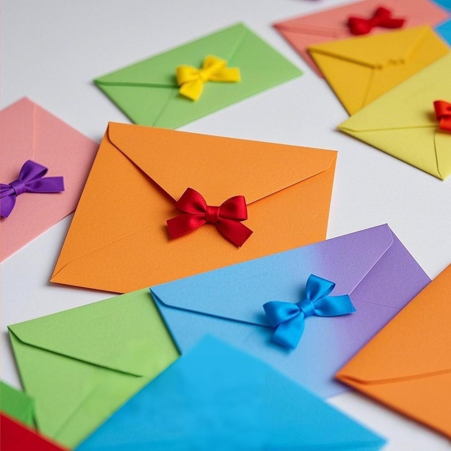 3/8" 6 Colors X 25 Yards Rainbow Satin Ribbon,150 Yards Assorted Colors Satin Ribbons for Flower Bouquet,Ribbons for Gift Wrapping Happy Birthday Party Decorations