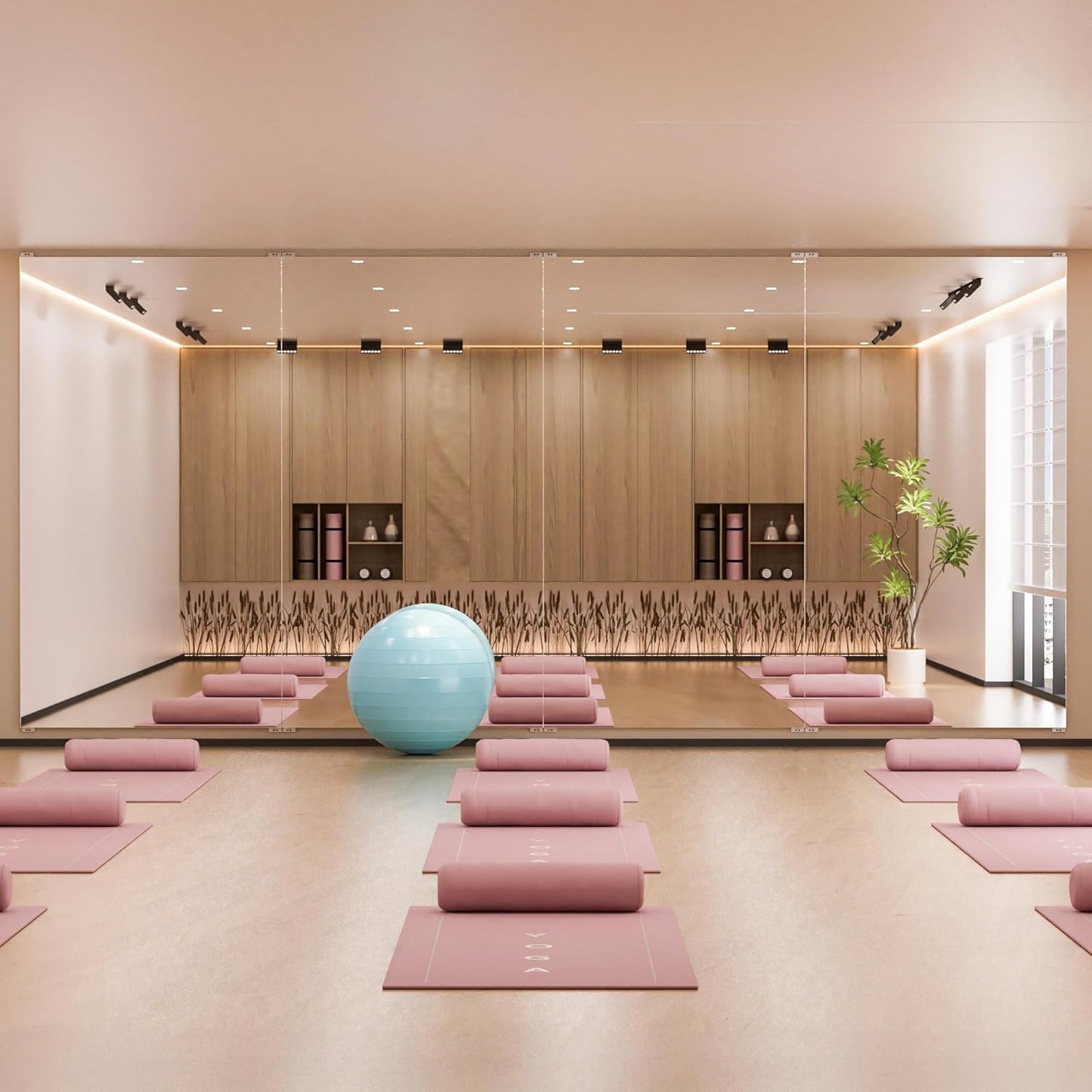 brisafe 2PCS 71" X 32" Gym Mirror - Full Length Wall Mirror for Gyms, Dance Studios, Home and Yoga - Easy Installation, Ultra Light Shatterproof Nano Miorror Reduces 60% Commercial Insurance Costs