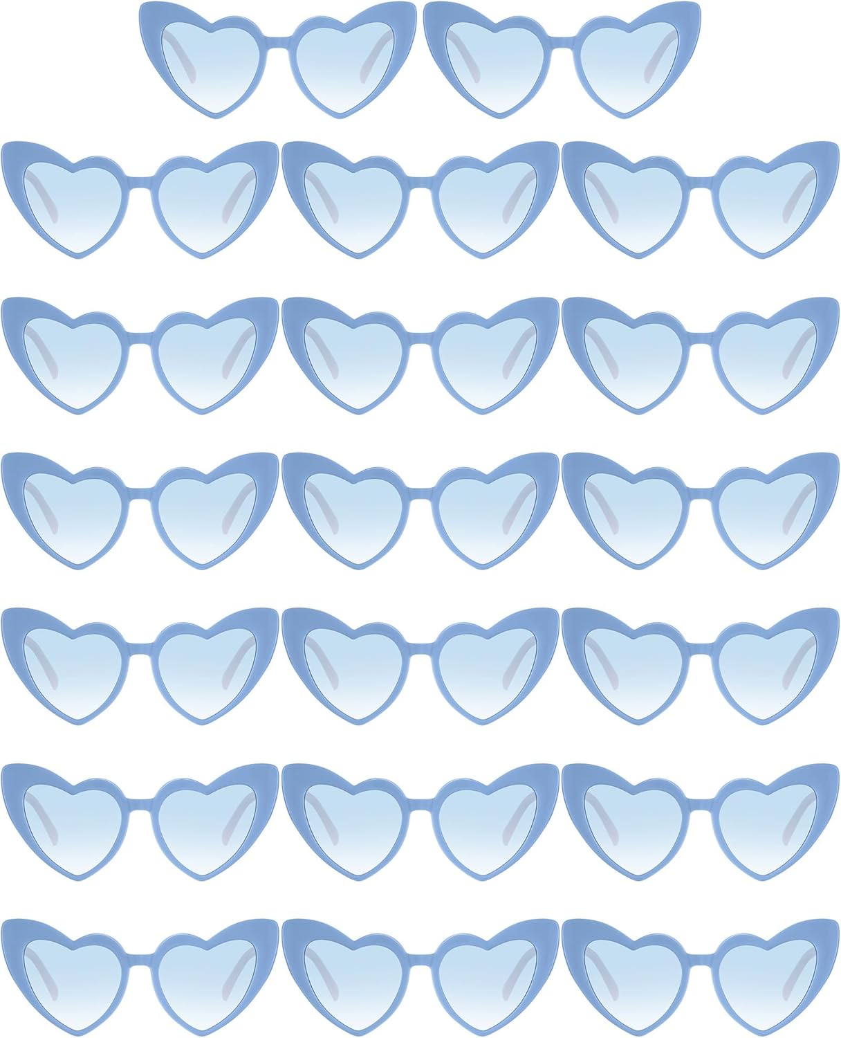 Flutesan 20 Pairs Retro Heart Sunglasses Vintage Cat Eye Heart Glasses Women Bachelorette Bride Sunglasses Bulk