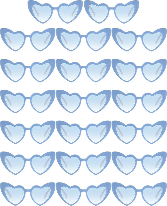 Flutesan 20 Pairs Retro Heart Sunglasses Vintage Cat Eye Heart Glasses Women Bachelorette Bride Sunglasses Bulk
