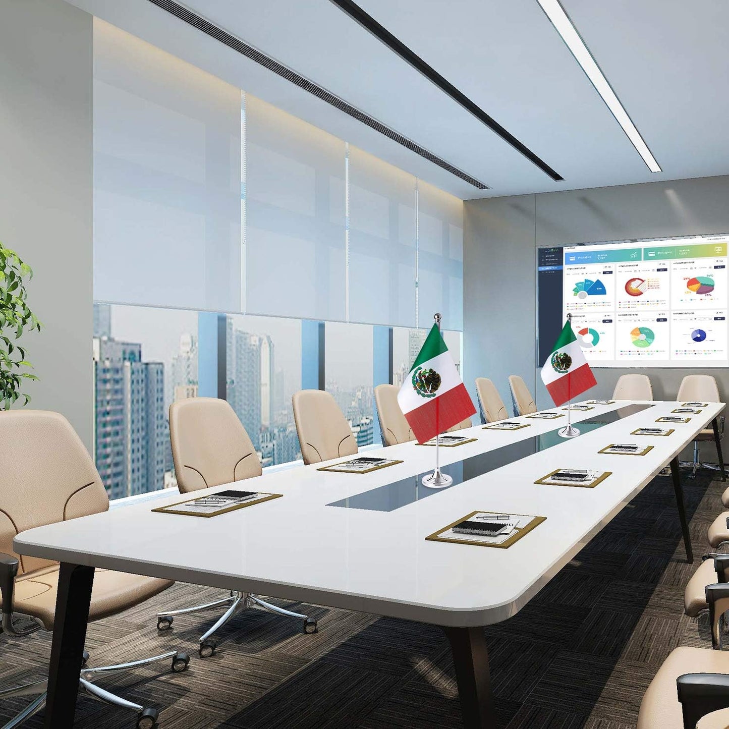 ZXvZYT 2 Pack Mexico flag Mexican Table Flag Small Mini Mexican Desk Flags With Stand Base,International Festival Events Celebration Decorate,Home office Decorations