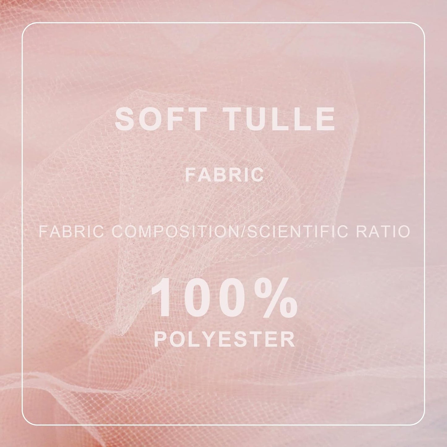 Blush Tulle Fabric Roll Spool Bolt (54 Inch by 40 Yards) Large Tulle Wedding Party Decoration, Tutu Skirt, Table Runner, Gift Wrapping, Bridal Shower, Soft & Drape (Blush)